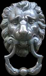 heurtoir de porte lion noir