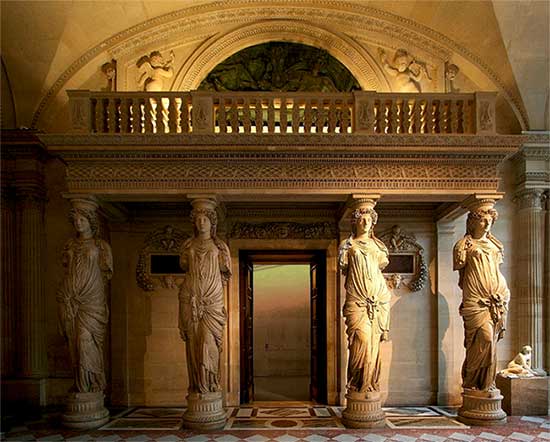cariatides par jean goujon, Le Louvre