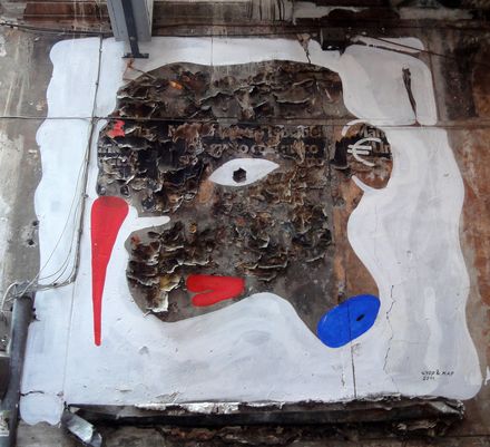 peinture murale, naples, italie